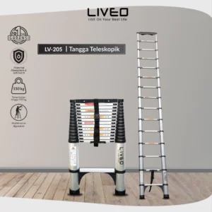 Tangga Single Telescopic Liveo LV-205 / Tangga Lipat Alumunium Teleskopik