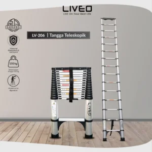 LIVEO Tangga Single Telescopic Liveo LV-206 / Tangga Lipat Alumunium Teleskopik
