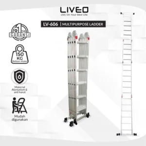 Tangga Lipat Alumunium Multi Purpose Liveo LV-606 / Tangga Serba Guna / Tangga Multi Guna