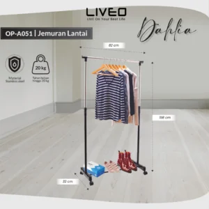 Rak Gantungan Baju Dahlia Onepro OP-A051 / Standing Hanger Serba Guna