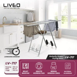 LIVEO Jemuran lantai Butterfly Drying Rack LV-717